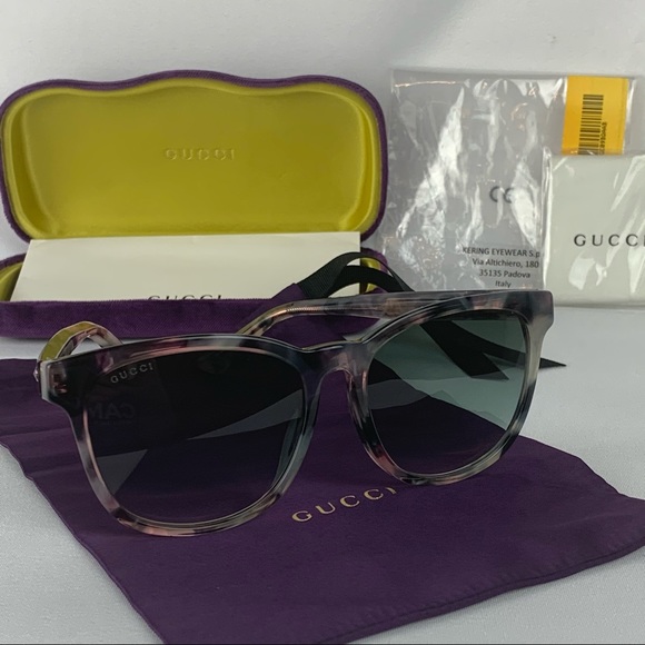 ❌SOLD❌GUCCI GG0232SK 004 Purple Havana Oval Grey - Picture 3 of 16